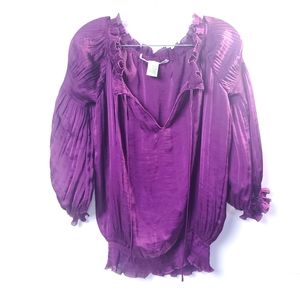 Diane Von Furstenberg Purple Blouse